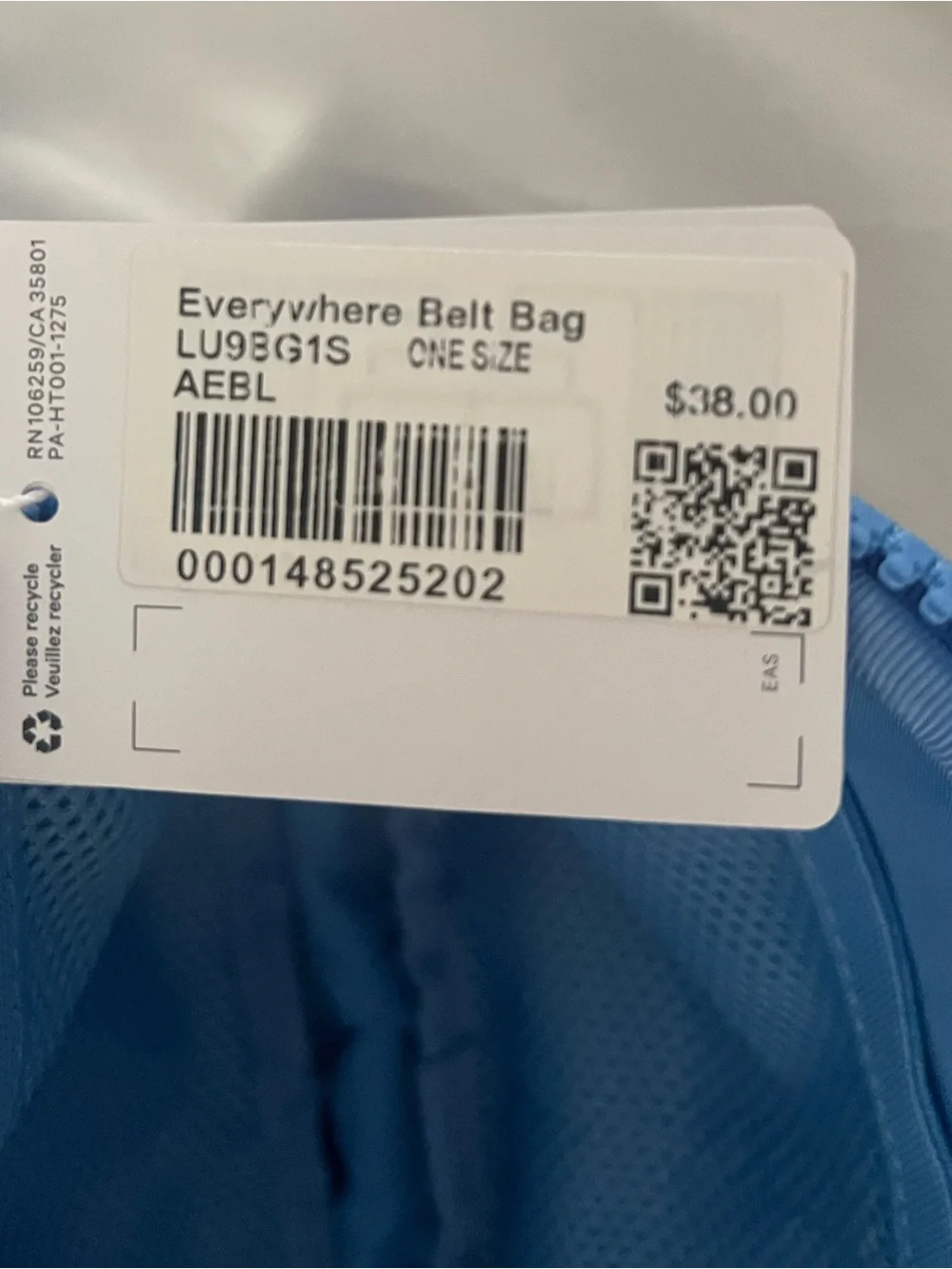 lululemon athletica Everywhere Belt Bag - Sky Blue